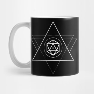 D20 Dice Star Geometric Shapes TRPG Tabletop RPG Gaming Addict Mug